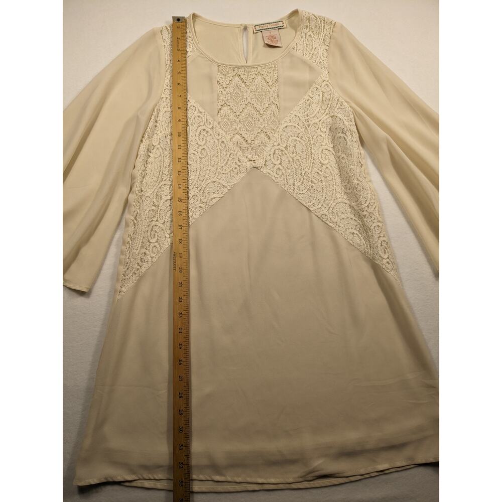 Anthropologie Flying‎ Tomato Dress Sm Cream Dainty Lace Boho Embroidery Retro - Picture 9 of 12